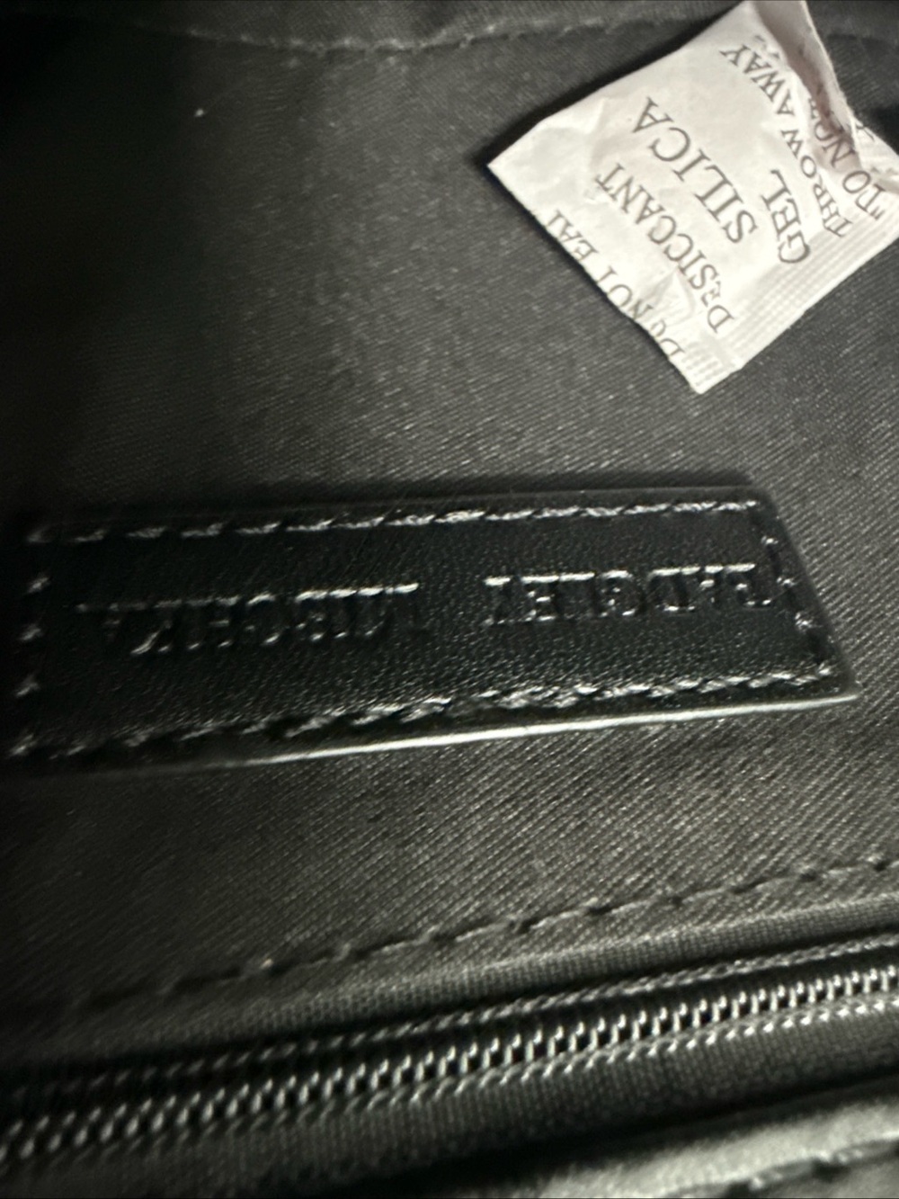 Badgley Mischka Black Quilted black diamond denim Crossbody Bag Silver Hardware - Picture 11 of 16